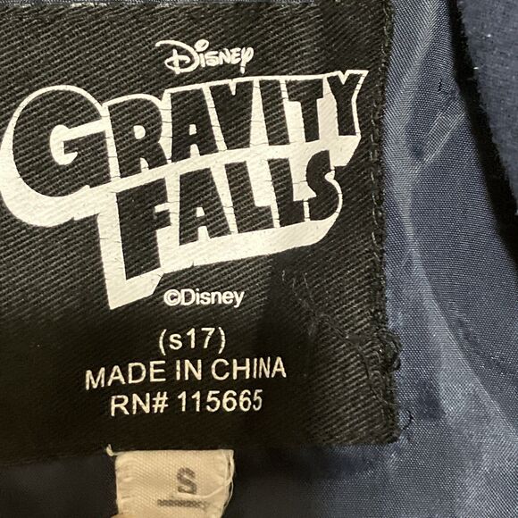 Disney Gravity Falls Unisex Full Zip Puffy Vest Hoodie Jacket Size S Blue - Picture 2 of 7